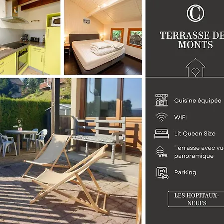 Terrasse Des Monts - Duplex Independant De Charme Apartment Les Hopitaux-Neufs Exterior photo